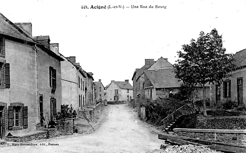 Ville d'Acign (Bretagne).