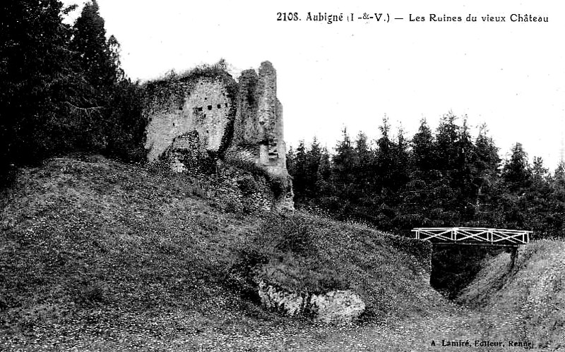 Ruines du vieux chteau d'Aubign (Bretagne).