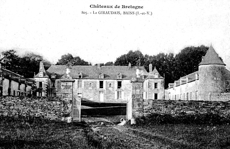 Chteau de la Giraudaye de Bains-sur-Oust (Bretagne).