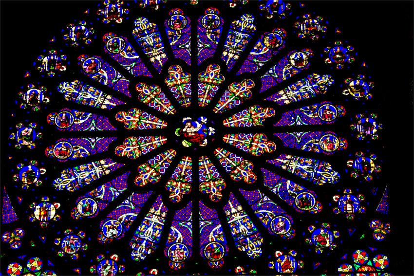 Vitrail de la basilique de Saint-Denis (prs de Paris).