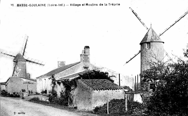 Moulins de Basse-Goulaine (anciennement en Bretagne).