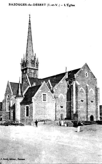 Eglise de la Bazouge-du-Dsert (Bretagne).