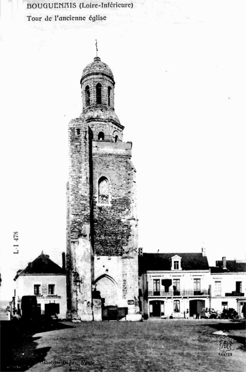 Ville de Bouguenais (Loire-Atlantique) : tour de l'ancienne glise.