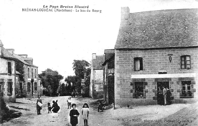 Ville de Brhan ou Brhan-Loudac (Bretagne).