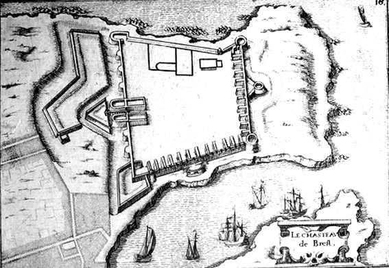 Chteau de Brest en 1636 de Tassin