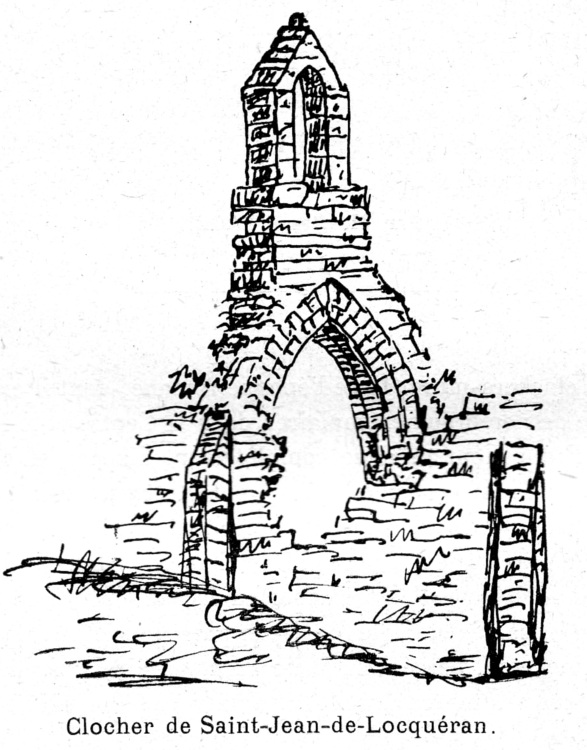 Un clocher-mur breton (Bretagne).