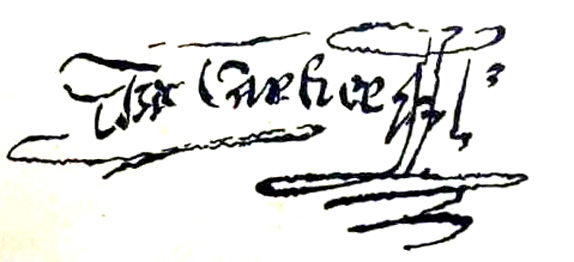 Signature de l'explorateur franais Jacques Cartier