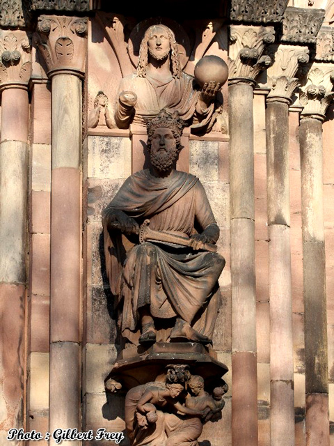 Cathdrale de Strasbourg : faade Sud du transept (vers 1220-1235)