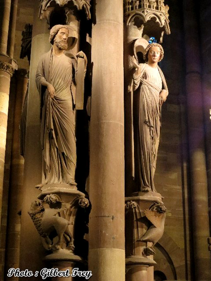 Cathdrale de Strasbourg : la colonne des Anges