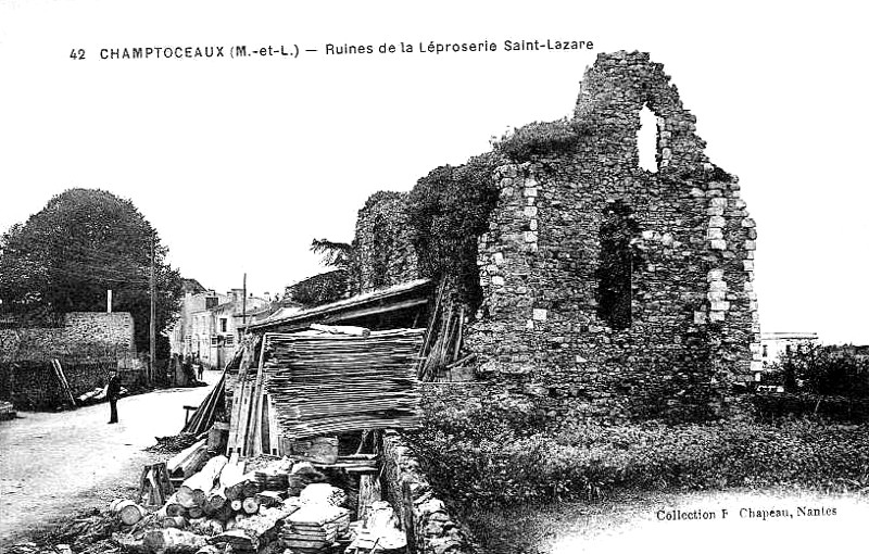 Ruines de la lproserie de Champtoceaux ou Chateauceaux (Maine-et-Loire).