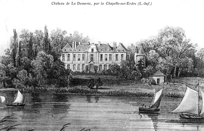 Chteau de la Desnerie  La Chapelle-sur-Erdre (Bretagne).
