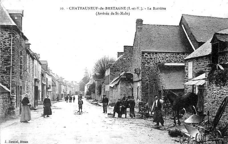 Ville de Chteauneuf-d'Ille-et-Vilaine (Bretagne).