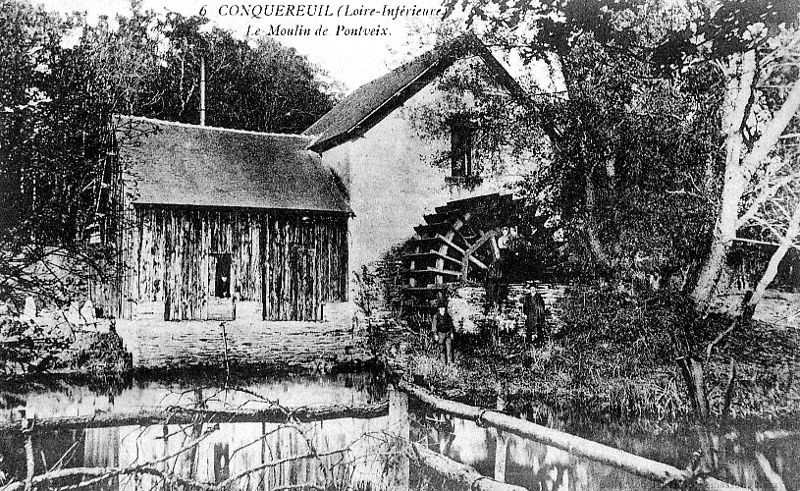 Moulin de Pontveix  Conquereuil (anciennement en Bretagne).