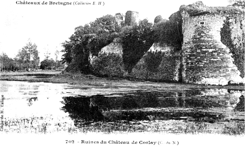 Ruines du chteau de Corlay (Bretagne).