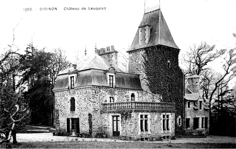Ville de Dirinon (Bretagne) : château de Lesquivit.