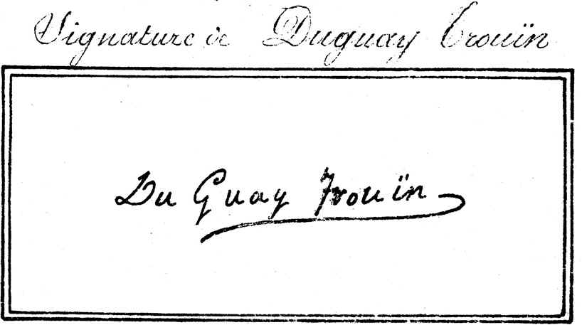 Signature Ren Duguay-Trouin