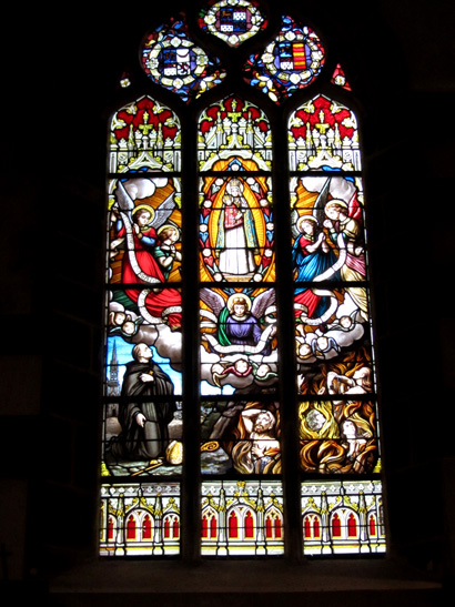 Le Faou : vitrail de l'glise Notre-Dame de Rumengol
