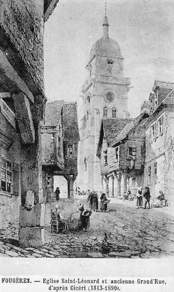 Ville de Fougres (Bretagne) : glise de Saint-Lonard.