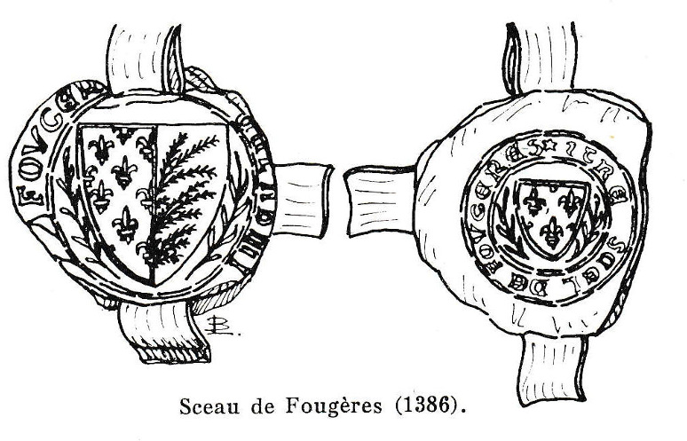 Sceau de Fougres en 1386 (Bretagne).
