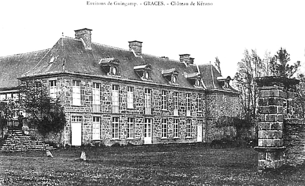 Ville de Grces (Bretagne) : chteau de Keranon.