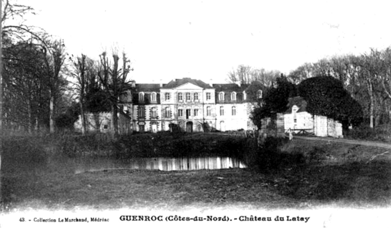 Ville de Guenroc (Bretagne) : chteau du Lattay.