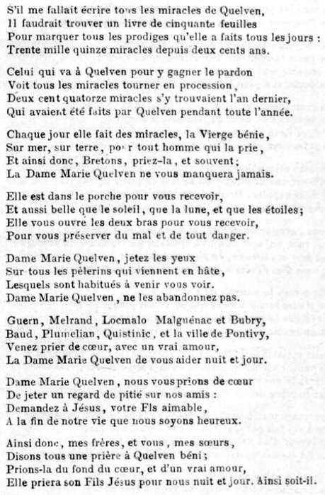 Cantique franais en l'honneur de N.-D. de Quelven ( Guern, Bretagne): page 3.