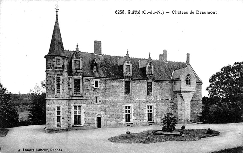 Ville de Guitt (Bretagne) : chteau de Beaumont.