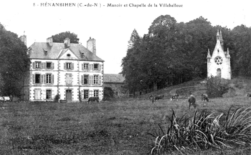 Ville de Hnanbihen (Bretagne) : manoir de la Villehelleuc. 
