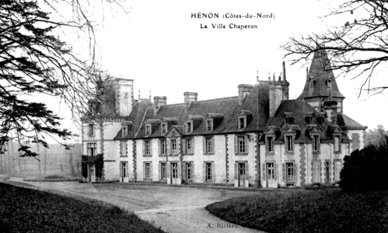 Ville de Hnon (Bretagne) : le chteau de la Ville Chaperon.