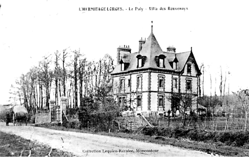 Ville de l'Hermitage-Lorge (Bretagne) : villa des Rouvenays.