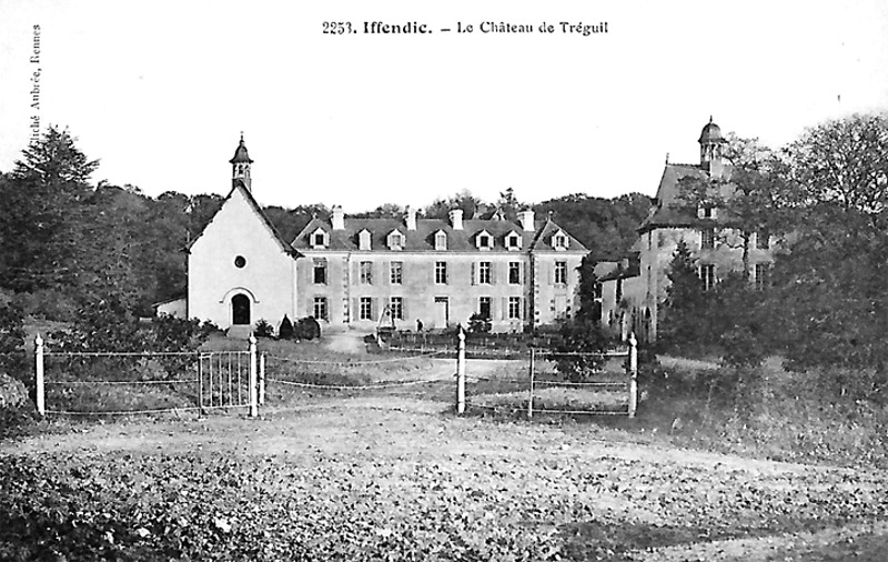 Ville d'Iffendic (Bretagne) : chteau de Trguil.