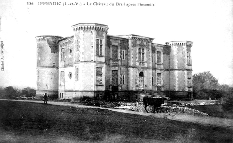Ville d'Iffendic (Bretagne) : chteau du Breil.