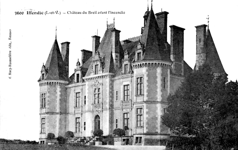 Ville d'Iffendic (Bretagne) : chteau du Breil.