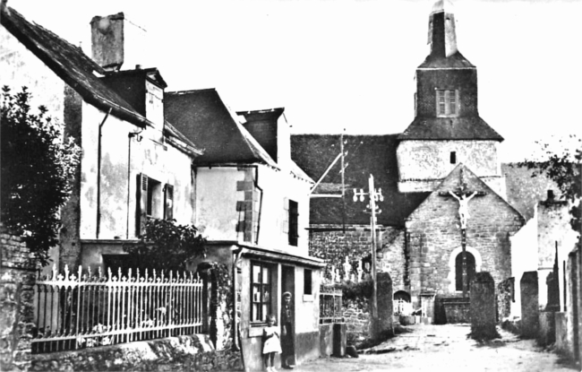 Ile d'Arz (Bretagne) : la place de l'glise.