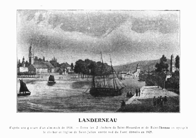 Landerneau (Bretagne) : glise de Saint-Julien.