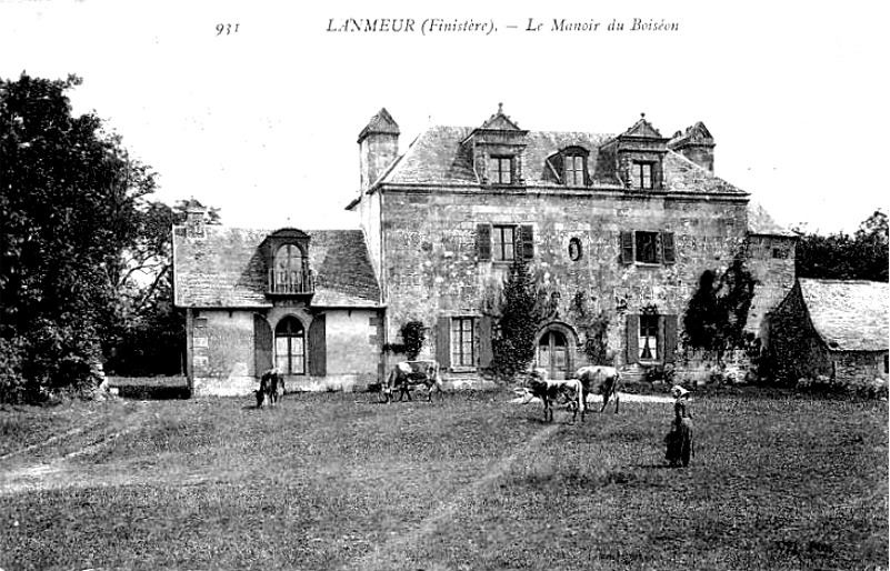 Ville de Lanmeur (Bretagne) : manoir de Boison.