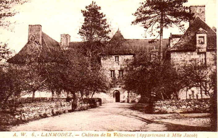 Lanmodez (Bretagne) : chteau de la Villeneuve