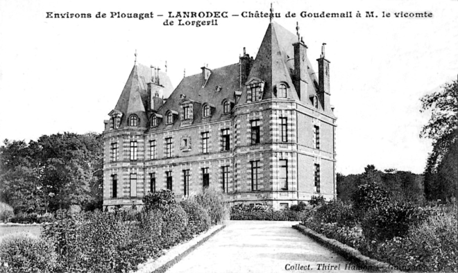 Ville de Lanrodec (Bretagne) : chteau de Goudemail.