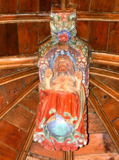 Pendentif (Christ en gloire) de l'glise de Loc-Envel, en Bretagne