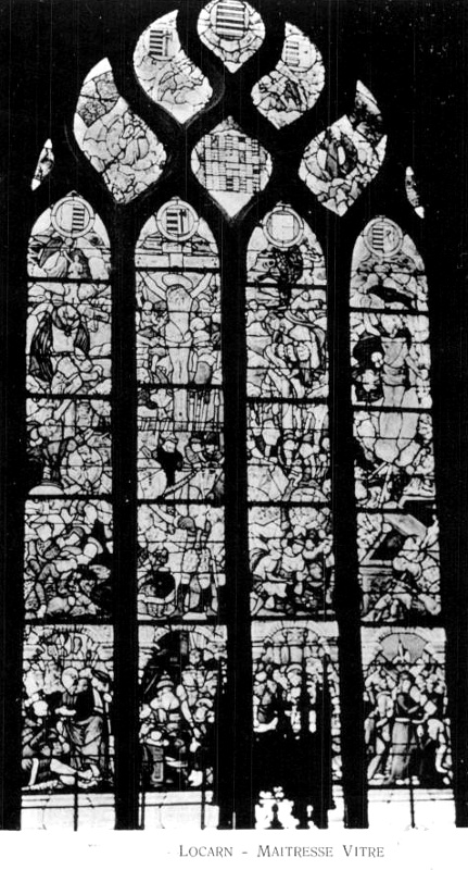Matresse vitre de l'glise de Locarn (Bretagne).