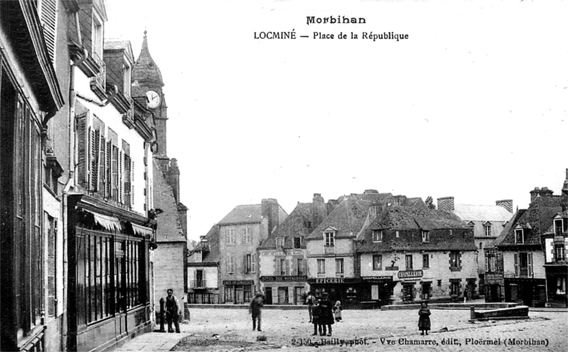 Ville de Locmin (Bretagne).
