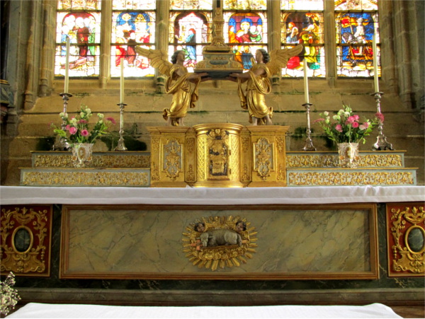 Matre-autel de l'glise Saint-Ronan de Locronan (Bretagne).