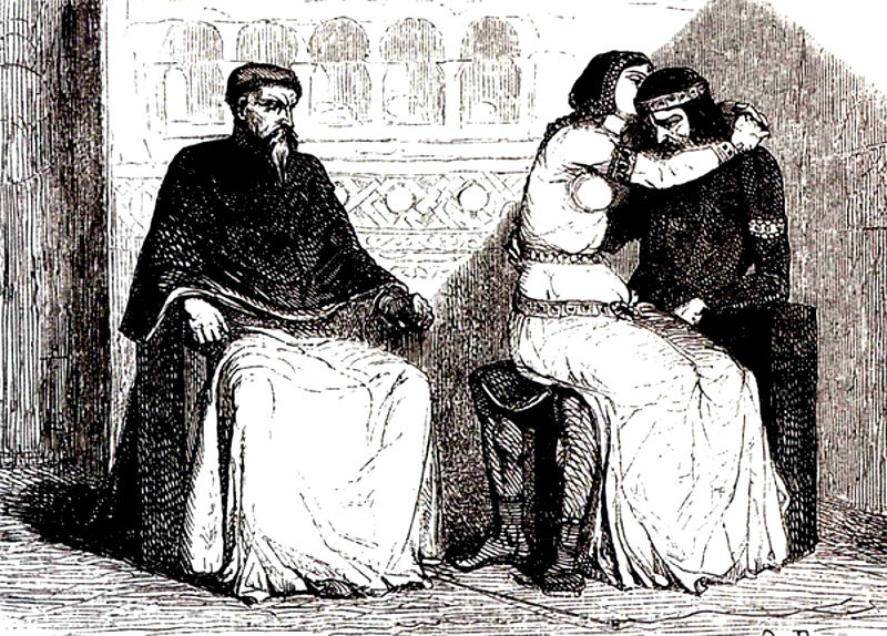 Louis-le-Débonnaire et son épouse Ermengarde de Hesbaye.