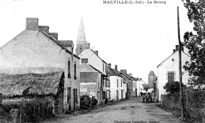 Bourg de Malville (Loire-Atlantique).