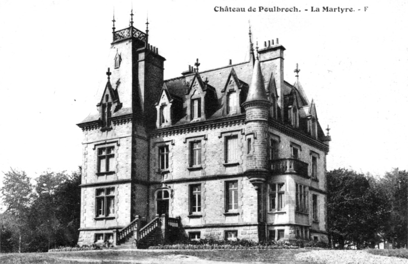 Ville de La Martyre (Bretagne) : châteaude Poulbroch.