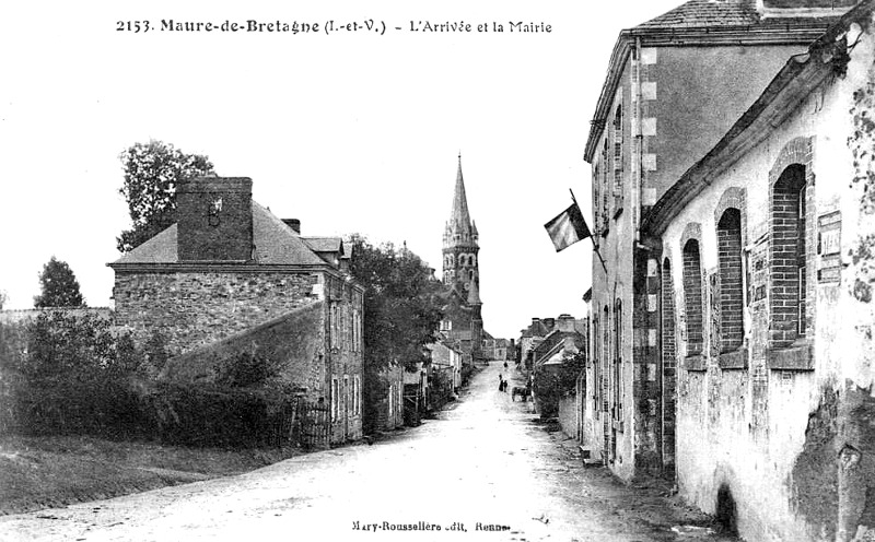 Ville de Maure-de-Bretagne (Bretagne).