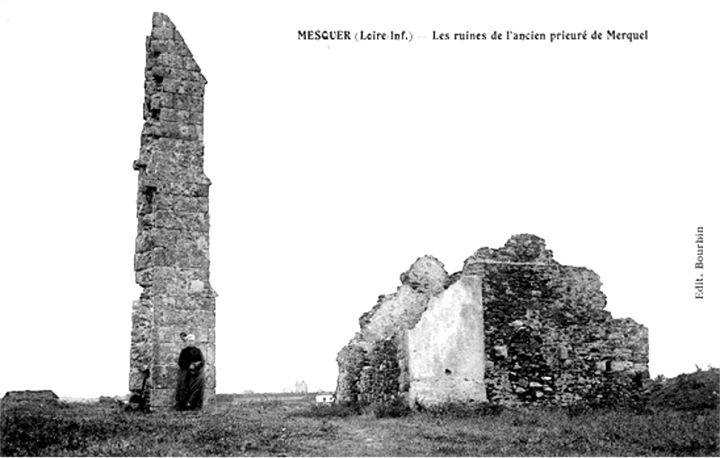 Ruines de l'ancien prieur de Merquel  Mesquer (anciennement en Bretagne)