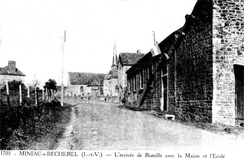 Ville de Miniac-sous-Bcherel (Bretagne).