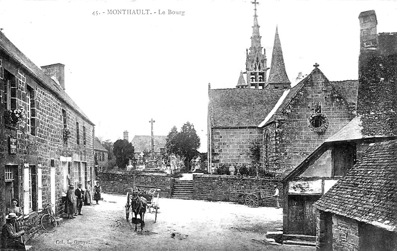 Ville de Monthault (Bretagne).