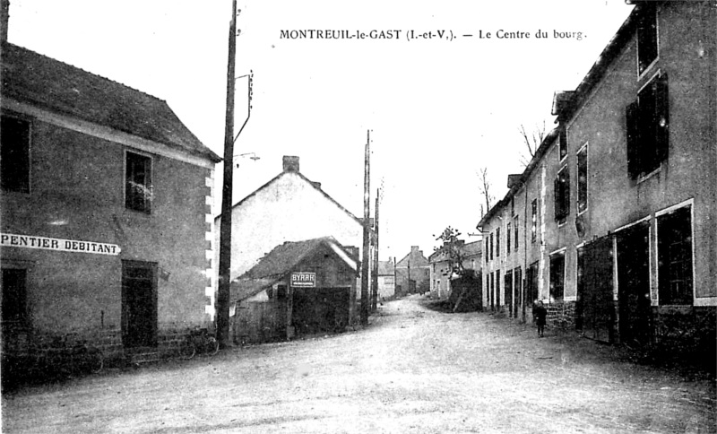 Ville de Montreuil-le-Gast (Bretagne).